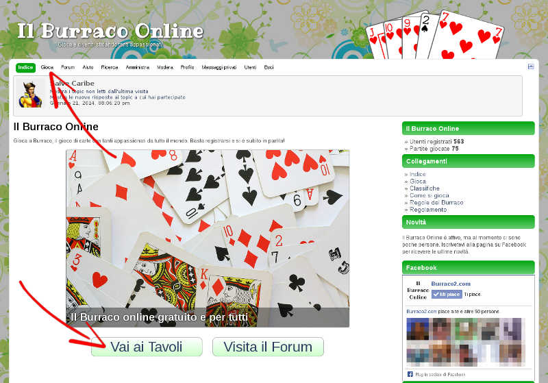 Accedere all'area di gioco